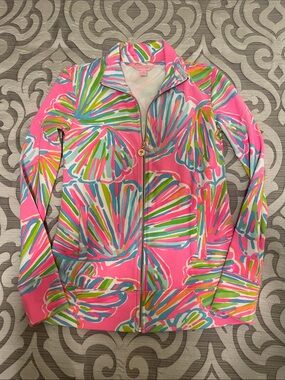 Worn Once Like New Lilly Pulitzer Reagan Zip Up Jacket Shellabrate Size XXS